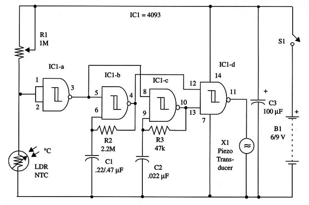 Figure 1 – Schematic diagram of the Alarm
