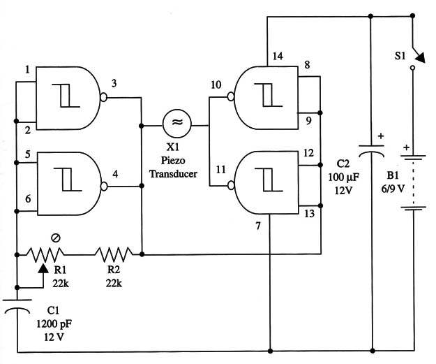 Figure 1 – Circuit diagram for the generator
