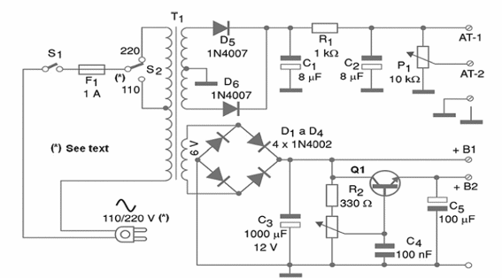 Figure 2 – Complete schematics for the power supply
