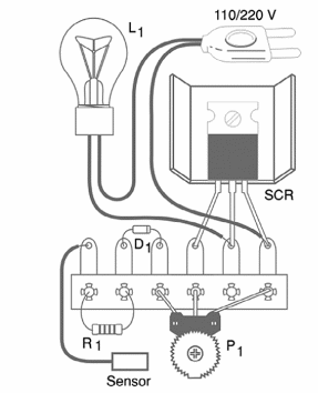 Figure 2 – Illustration of how the components can be soldered to a terminal strip. Be sure to isolate all components to avoid dangerous shocks.
