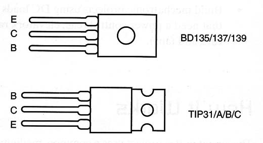 Figure 4 – Terminal placement for equivalent transistors
