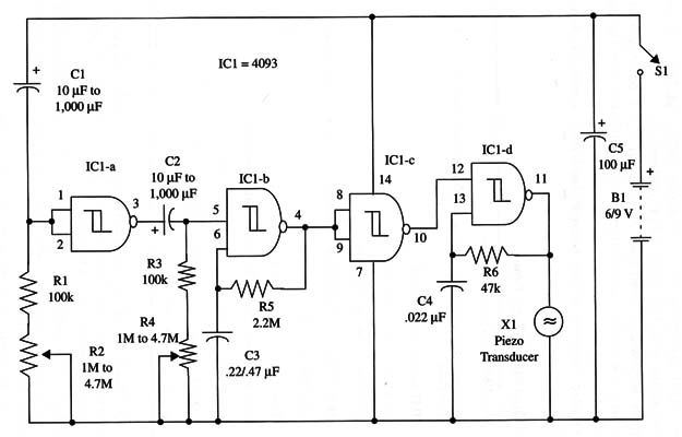 Figure 1 – Schematic diagram of the timer
