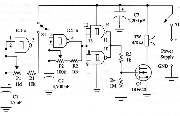 Figure 1 – Schematic diagram of the Ultrasonic Generator
