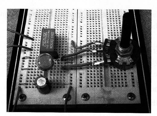 Figure 3 – Circuit mounting using a solderless board
