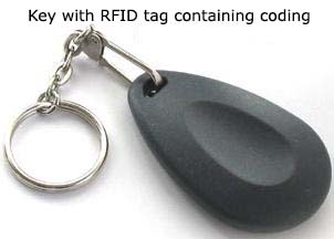 Figure 9 - Key with the transponder for the car key, using RFID.
