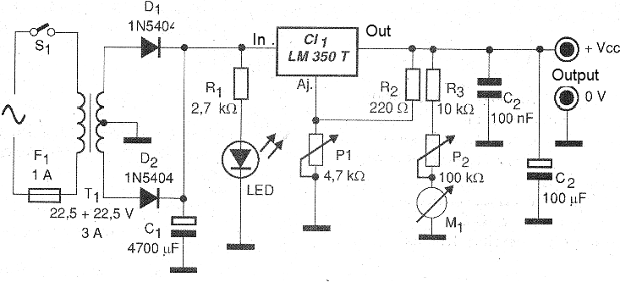 Figure 2 - Full diagram of the power supply.
