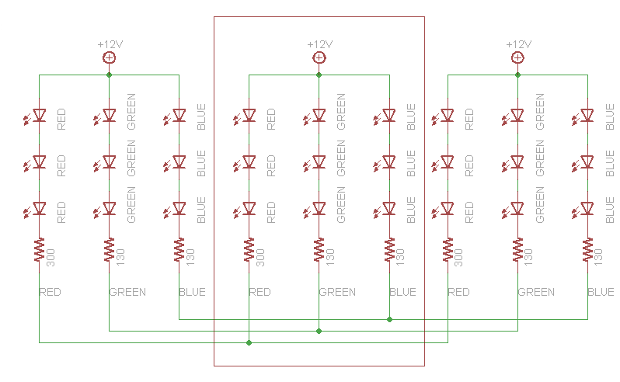 Figure 6 - One segment or block of RGB LEDs
