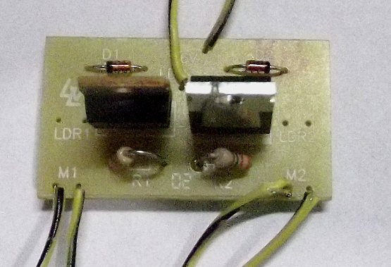 The position of diodes D1 and D2 should be observed
