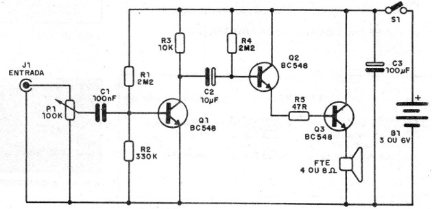    Figure 1 - Diagram of the amplifier
