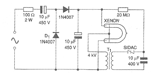 Figure 6 - Xenon trigger with SIDAC
