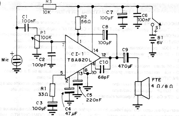 Figure 2 - The stethoscope circuit
