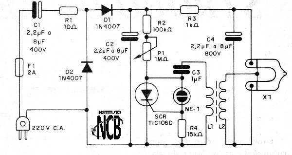 Figure 3 - Circuit for the 220 V network
