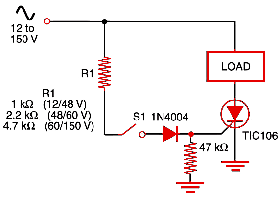 Figure 1    Simple ac switch.
