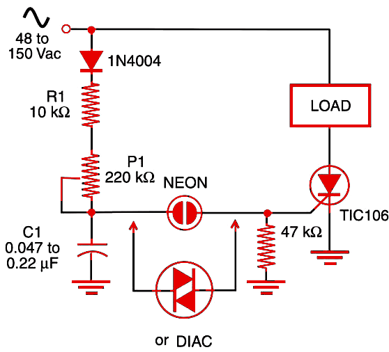 Figure 1   AC dimmer and speed control.
