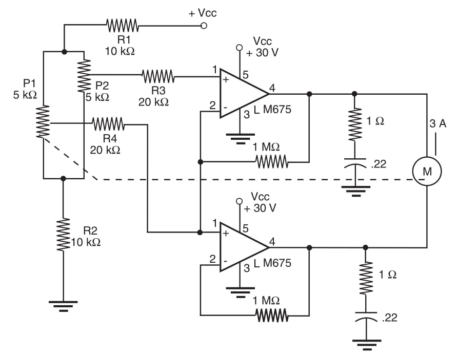 Figure 1    Servo control using a dc motor.
