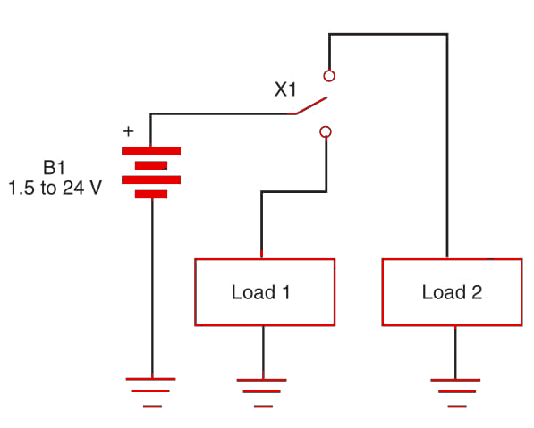Figure 1  -  Controlling two loads.
