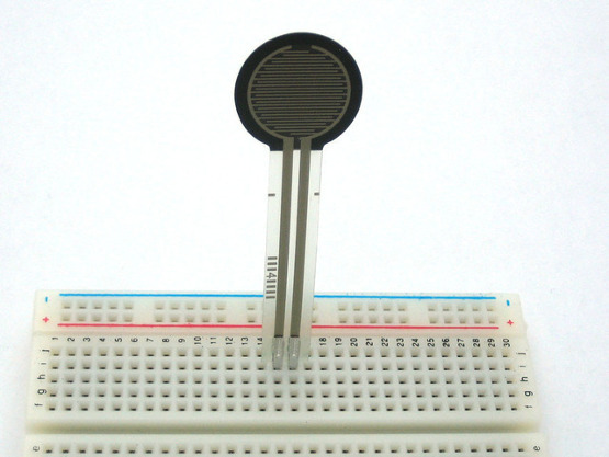 Figure 5 - Using the Sensor on a Breadboard
