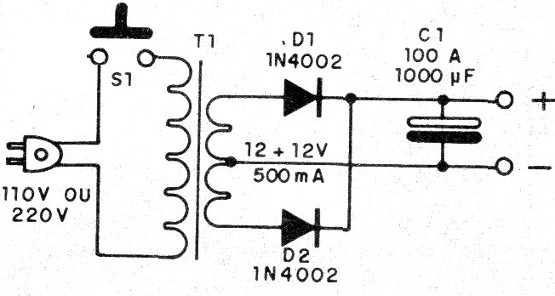 Figure 6 - Power supply for the circuit
