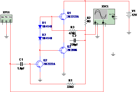    Figure 1  – Complete diagram for the amplifier

