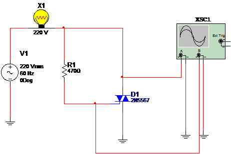 Figure 1 – Circuit for triac test
