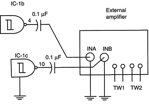 Figure 10 – Using an external amplifier

