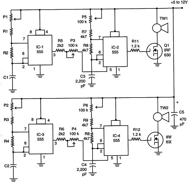 Figure 12 – Version using the 555 IC
