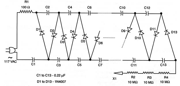 Figure 1 – Schematic diagram of the ionizer
