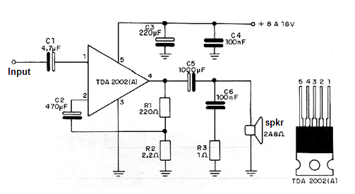 TDA2002 Amplifier
