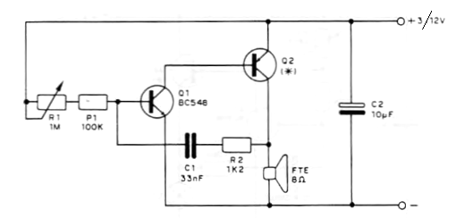 Complementary Transistor Oscillator
