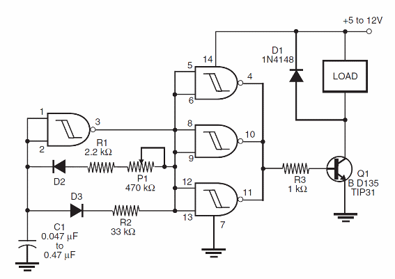 Figure 1 – Circuit using the 4093
