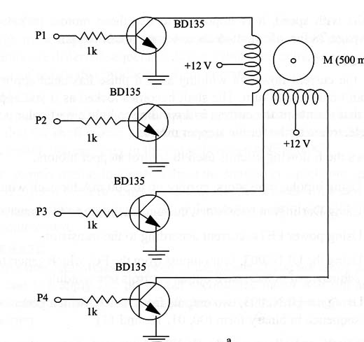 Figure 2 - Using Darlington transistors, current according to the transistor
