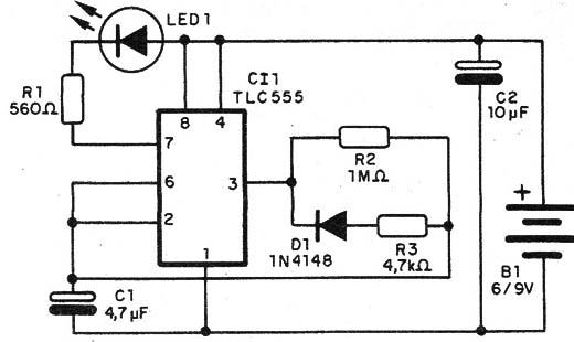 Figure 1 – Schematic diagram for the timer

