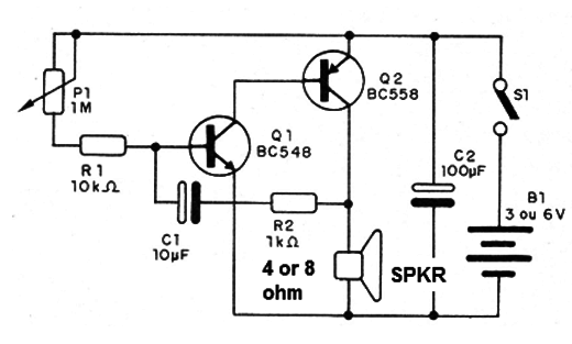   Figure1 – Schematic diagram for the metronome
