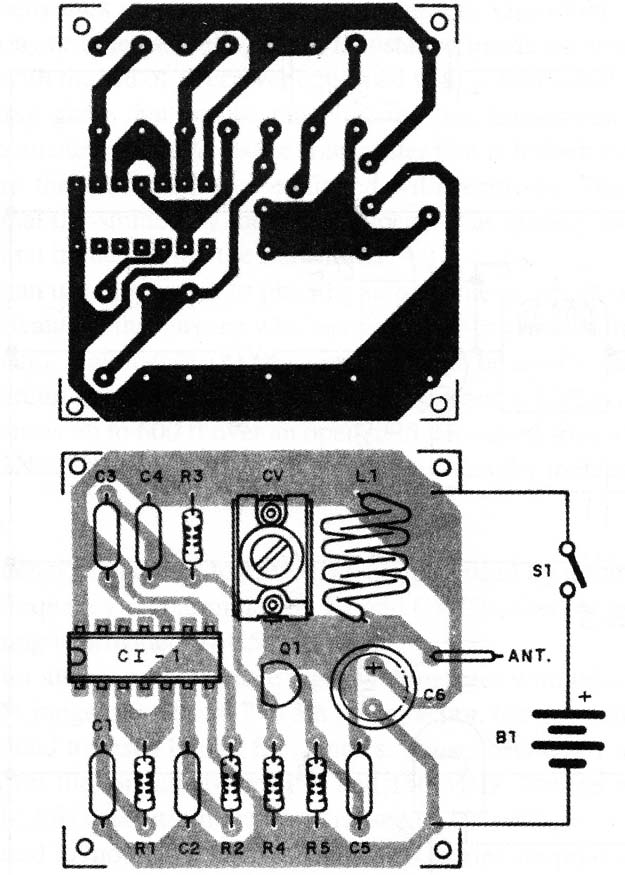 Figure 2 – Component placement on da PCB
