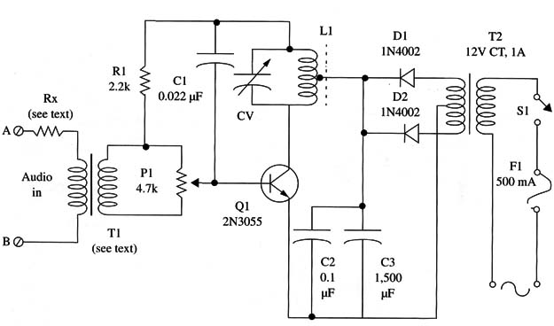 Figure 1 – Circuit for the Radio Link

