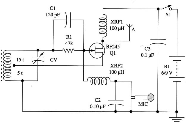 Figure 2 – Schematic circuit of the transmitter
