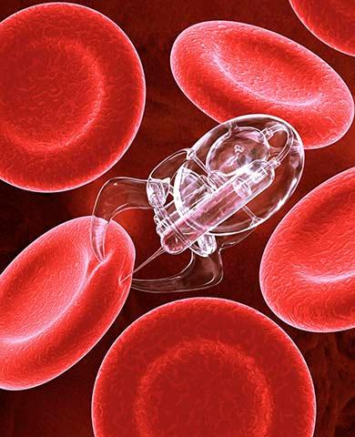 Nanorobot handling cells in your blood - Yale Scientific Image
