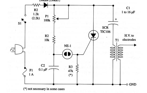 High Voltage Generator Using SCR (Kirlian Machine) (BM035E)