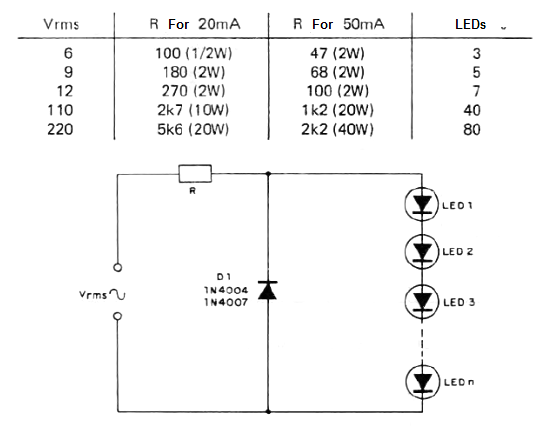 LEDs in 110 V or 220 V    
