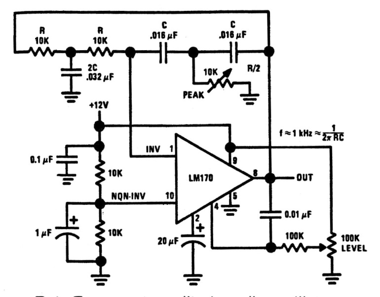 Constant Amplitude Twin-T Oscillator (CB4163E)