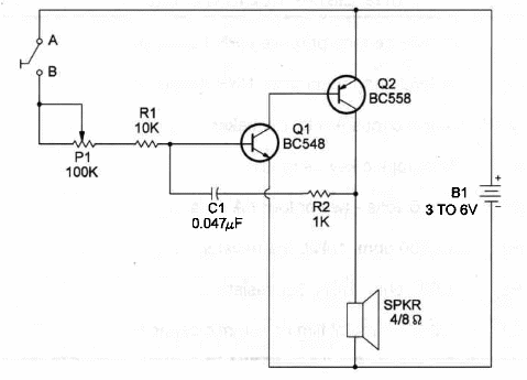    Figure 1 – Schematic diagram for the audio oscillator
