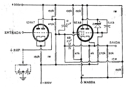 Figure 1 - Operational valve amplifier.
