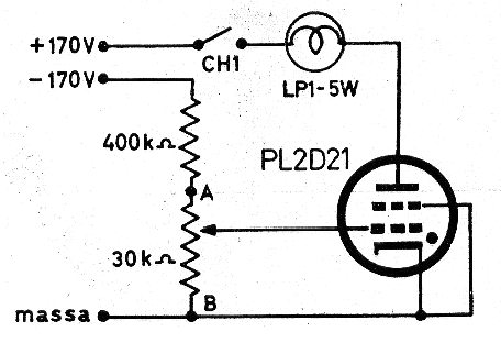 Figure 1 - Circuit with thyratron tube.
