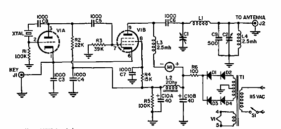1-tube CW Transmitter (T332E)
