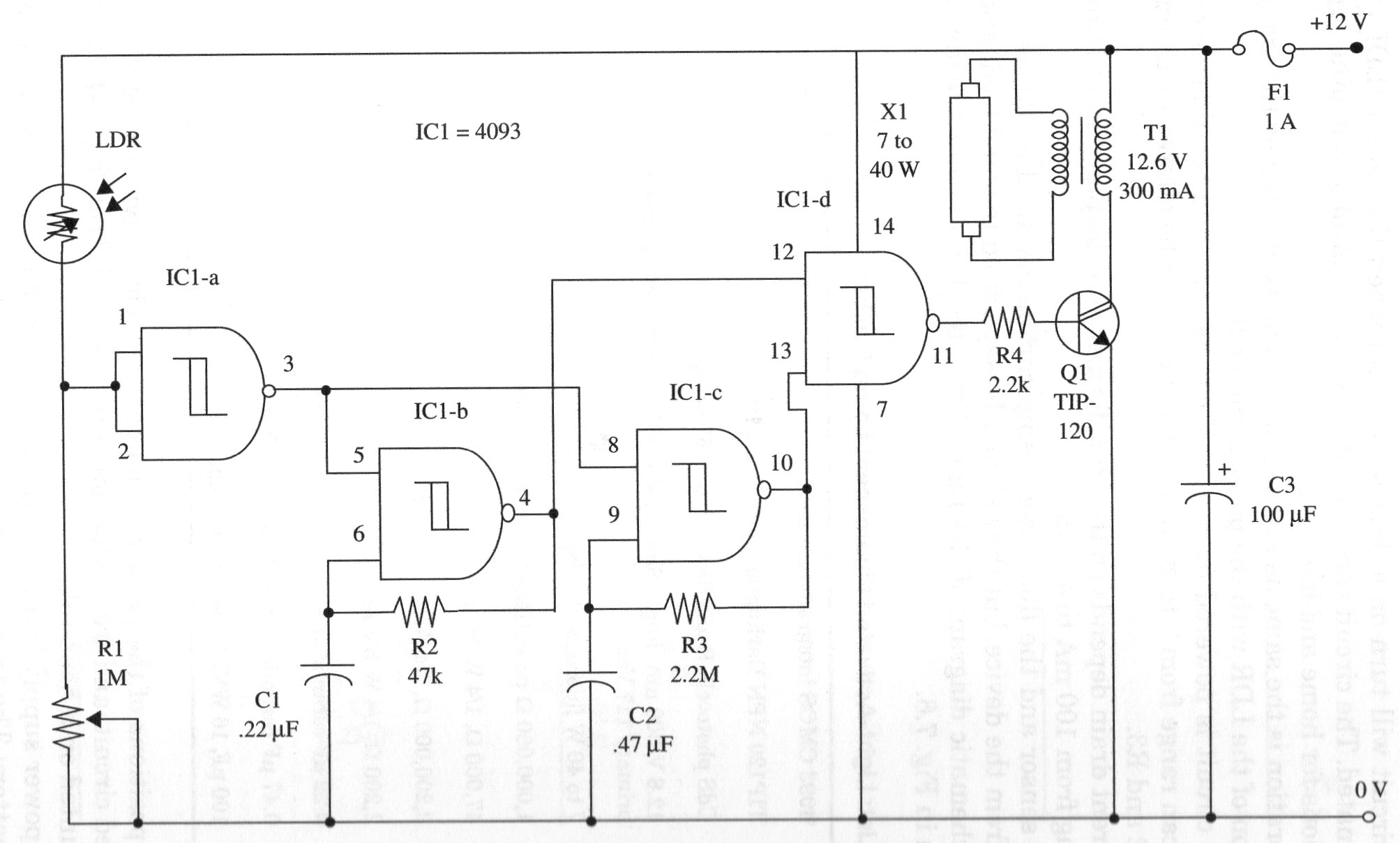 Figure 1 – Schematic diagram of the Lamp Flasher
Figure 1 – Schematic diagram of the Lamp Flasher