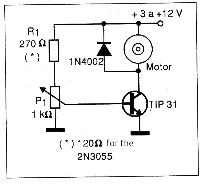 Figure 9 – Complete circuit of a motor control for currents up to 4 A
Figure 9 – Complete circuit of a motor control for currents up to 4 A