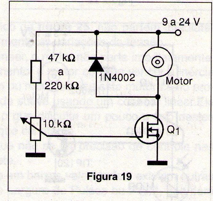 Figure 19 – Linear speed control using a power MOSFET
Figure 19 – Linear speed control using a power MOSFET