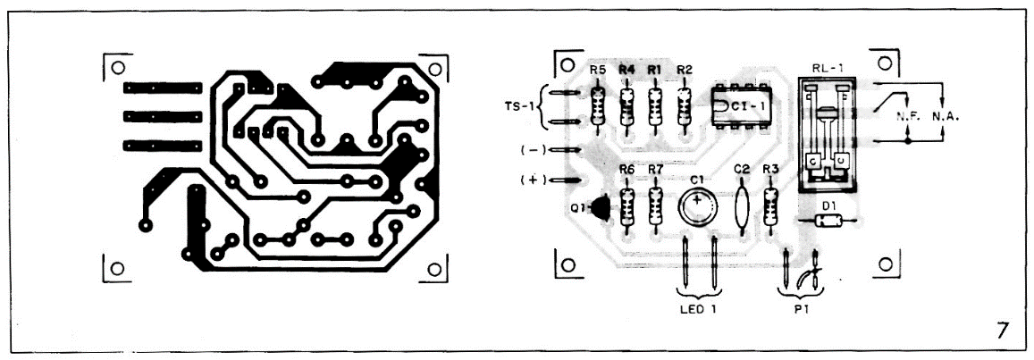 Figure 7 shows the printed circuit board. Figure 7 shows the printed circuit board.