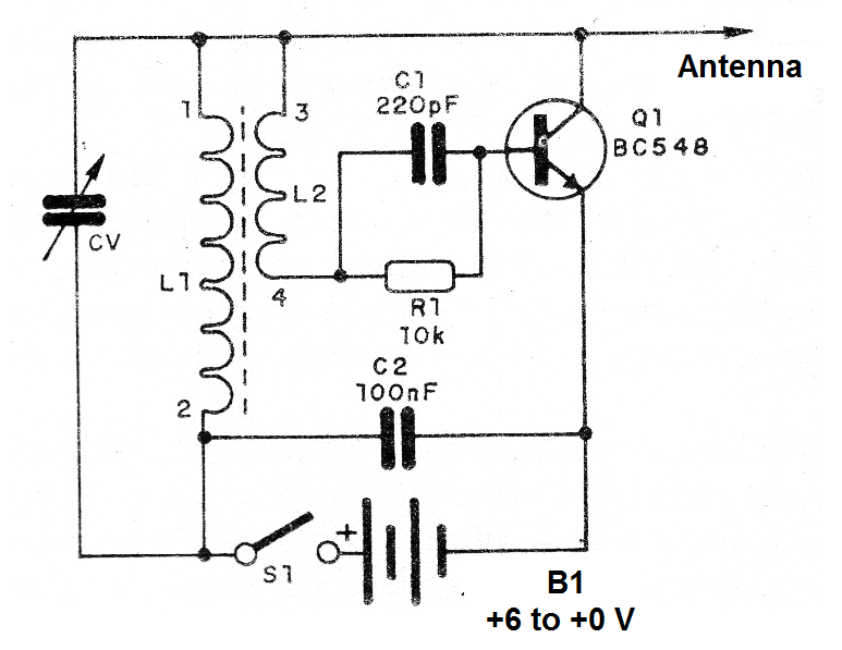 Figure 1- Complete circuit of the oscillator Figure 1- Complete circuit of the oscillator