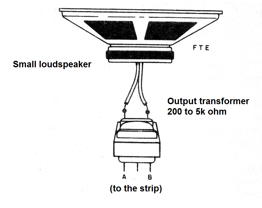 Figure 3 - Using a speaker and a transformer Figure 3 - Using a speaker and a transformer